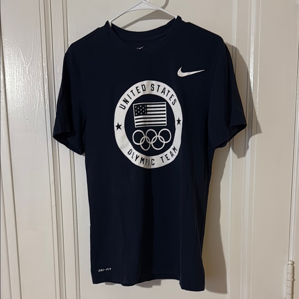Nike Blue Short Sleeve Tee with Olympic Logo